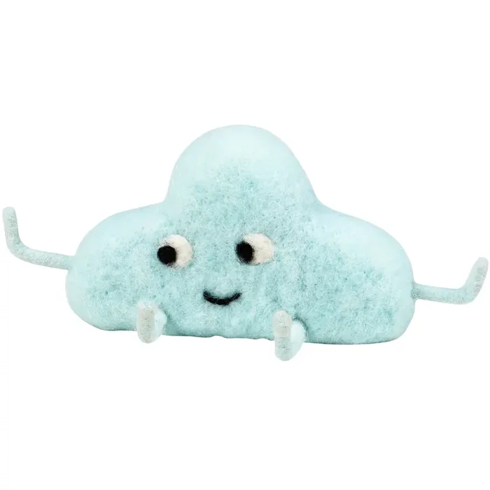 Happy Blue Cloud Critter Cute Free-stand Home Decor 6.25″ x 2.25″ x 3.25″