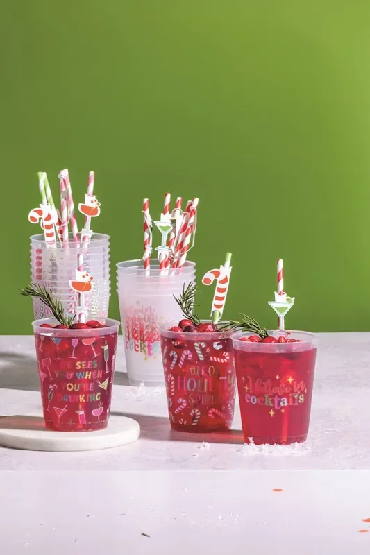 Holiday Party Cup Set • Green