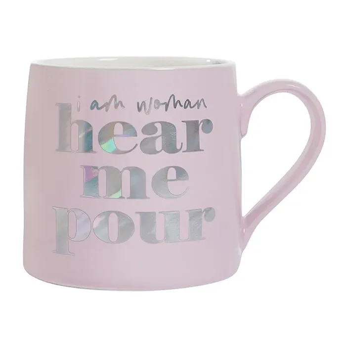 I Am Woman Hear Me Pour Jumbo Coffee Mug Ceramic 20 oz.