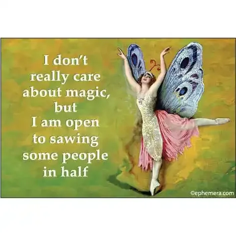 I Don‘t Really Care About Magic Rectangular Magnet Magnetic Surface Fridge Magnet Decor 3″ x 2″