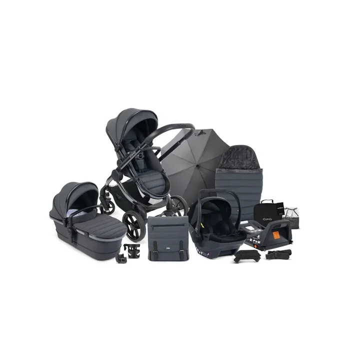 iCandy Peach 7 Complete Car Seat Bundle – Dark Grey / Black Cocoon