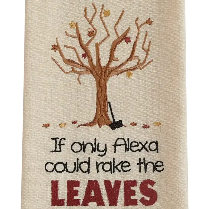 If Only Alexa…Leaves Dishtowel