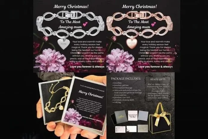 Infinity Bracelet with Heart Charm for Mum