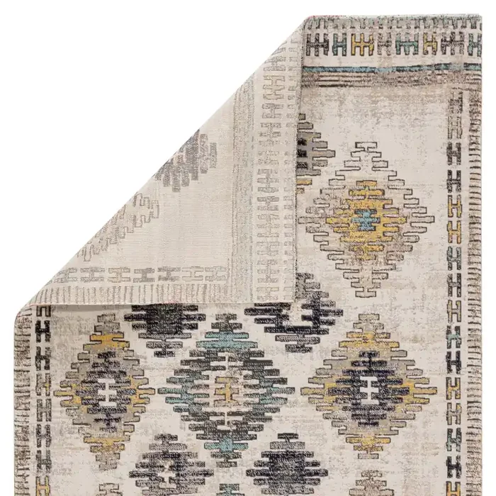 Jaipur Living Dez Indoor/ Outdoor Tribal Blue/ Yellow Area Rug (POLARIS – POL17)