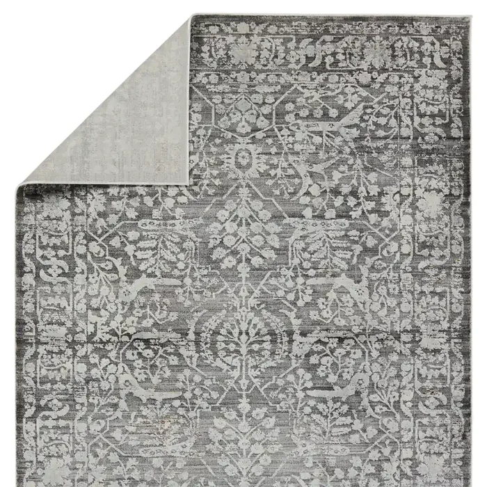Jaipur Living Elvira Floral Gray/ Cream Area Rug (ACADIA – ACD08)