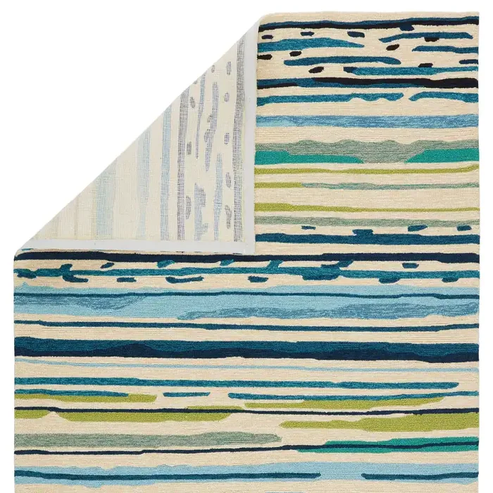 Jaipur Living Sketchy Lines Indoor/ Outdoor Abstract Blue/ Green Area Rug (COLOURS – CO19)
