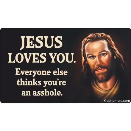 Jesus Loves You Vinyl Sticker Rectangular Large Size Decal 6″ x 3.4″