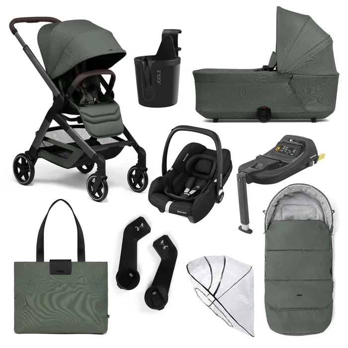 Joolz Hub2 8 Piece Maxi-Cosi Pram Bundle – Forest Green