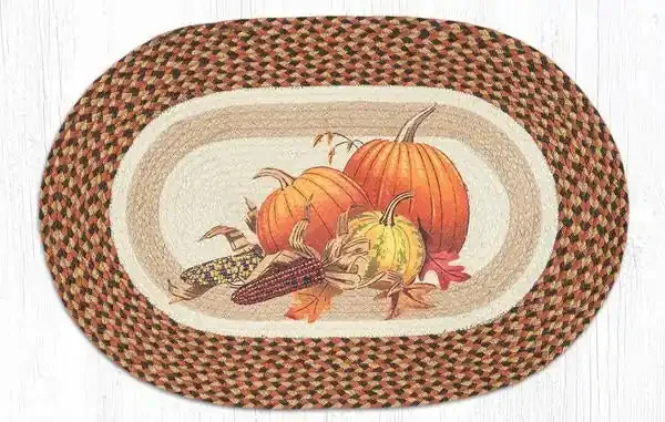 Joyful Harvest Oval Patch Rug