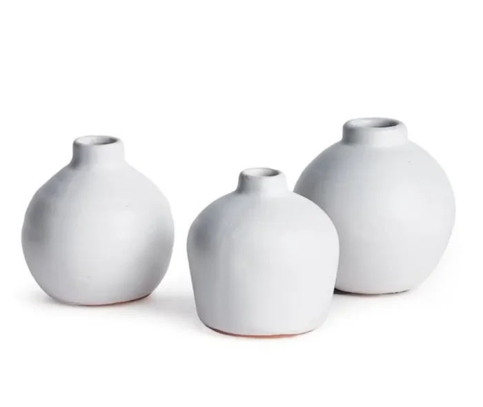 Kassi Bud Vases Set of 3 – White – Napa Home & Garden