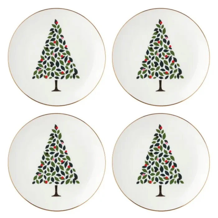 Kate Spade Evergreen Accent Plates, Set of 4