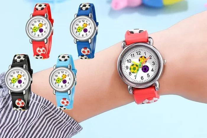 Kid’s Unique Cartoon Football Watch – Available in Four Vibrant Colours!