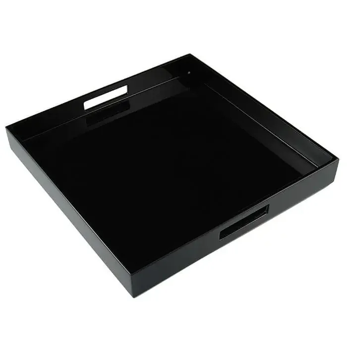 Lacquer Square Tray – Black