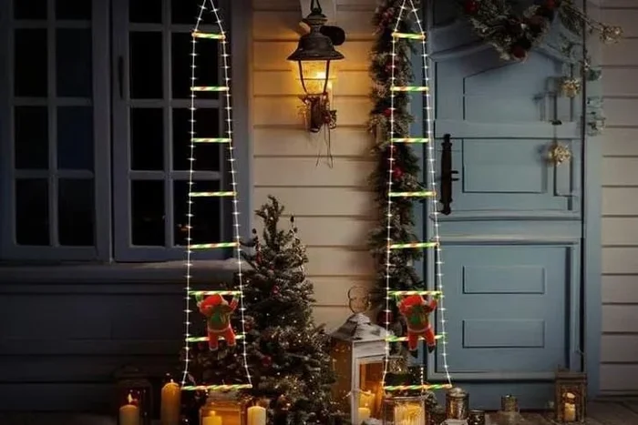 LED Hanging Ladder Lights – Santa’s Magical Climb