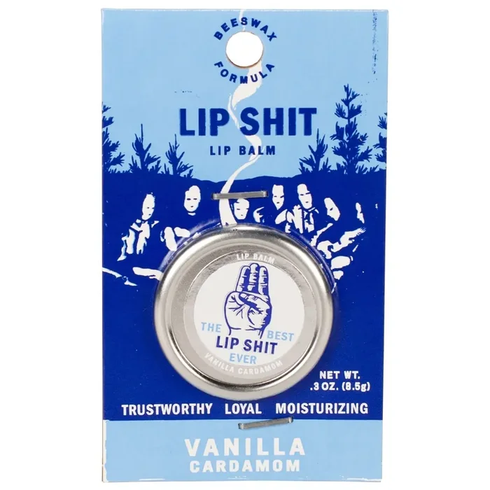 Lip Shit Lip Balm in Vanilla Cardamom Beeswax Formula Lip Moisturizer in Tin .3oz BlueQ at GetBullish