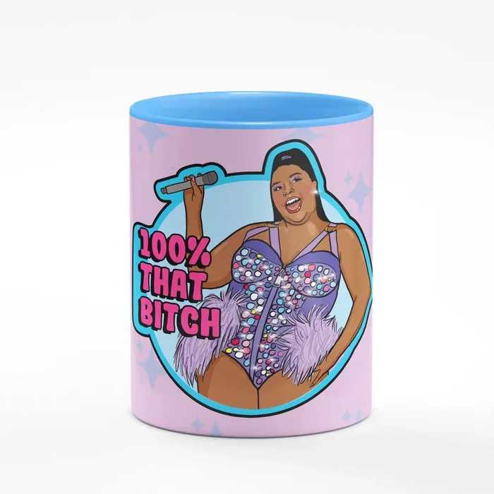 Lizzo Blue Mug Ceramic Tea Coffee Cup 11oz