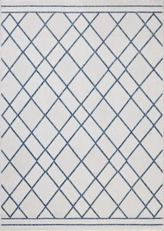 Loloi Easton Ivory / Denim Indoor/Outdoor Accent Rug (ESN-08)