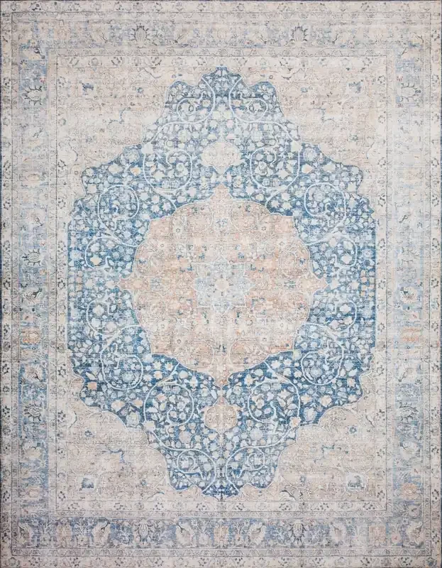 Loloi Layla Blue / Tangerine Accent Rug (LAY-07)