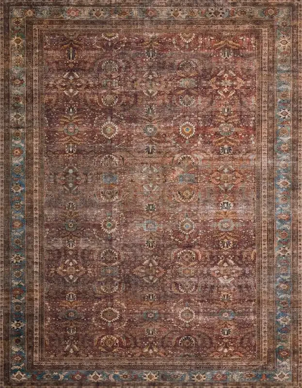 Loloi Layla Brick / Blue Accent Rug (LAY-01)