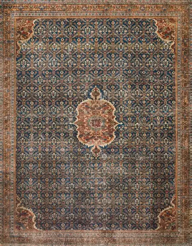 Loloi Layla Cobalt Blue / Spice Accent Rug (LAY-09)