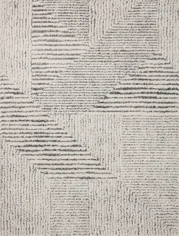 Loloi Levitt Shag Ivory / Grey Area Rug (LEV-02)