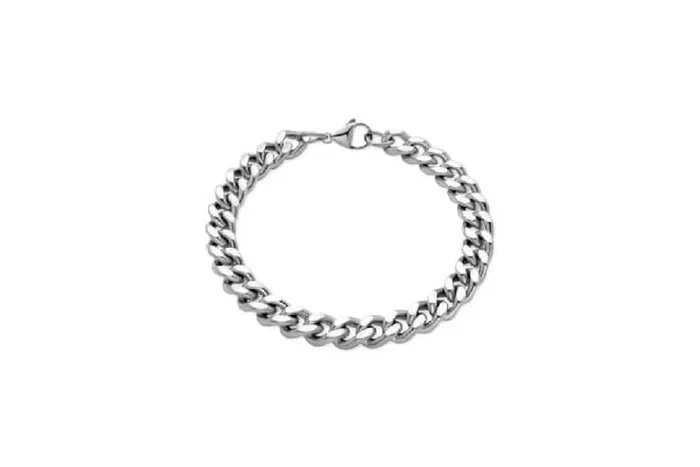 Luxenter Axone Rhodium-Plated Silver Bracelet – 18cm, Sleek Minimalist Bangle