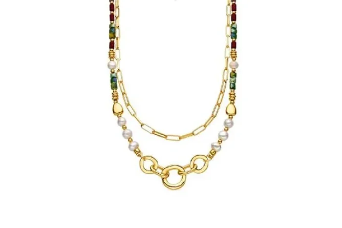 Luxenter Kany 18k Gold White Pearl Pendant Necklace – Adjustable Chain, Boho Chic Statement