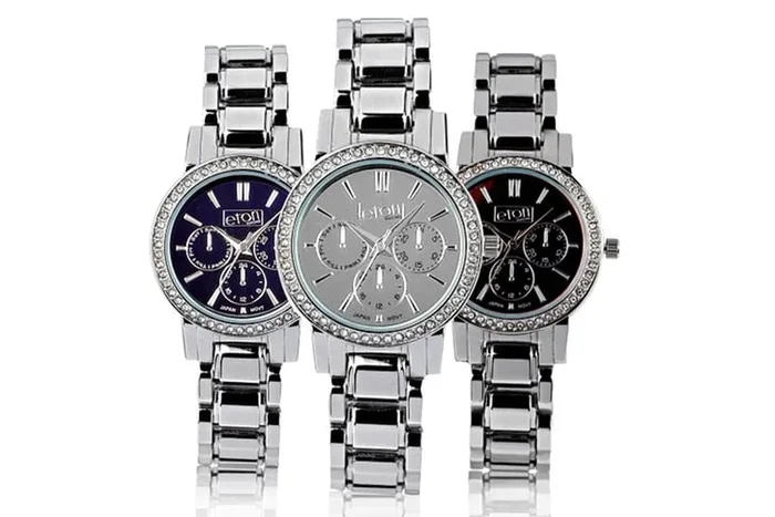Luxurious Crown Jewel Eton Bracelet Watch – Available in 3 Stunning Colours