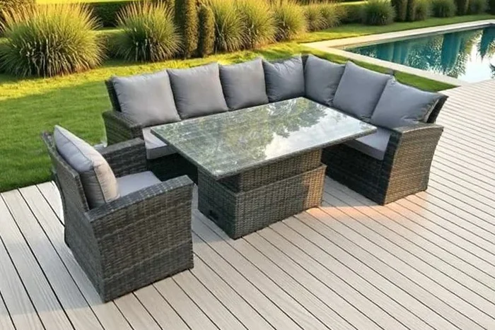 Luxurious Rattan Garden Sofa Set – Your Outdoor Oasis Awaits