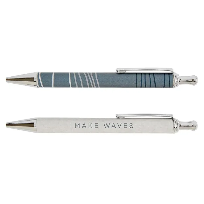 Make Waves Pen Set Set of 2 Giftable Pens In Box Refillable
