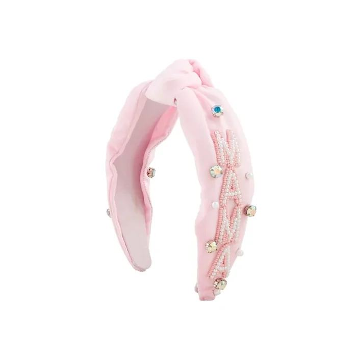 Mama Beaded Headband • Pink