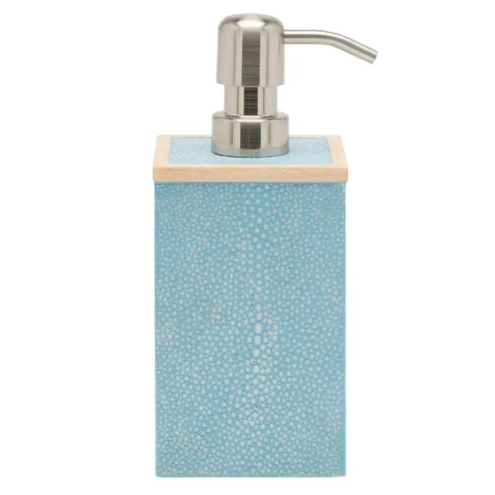 Manchester Faux Shagreen Soap Pump (Powder Blue)
