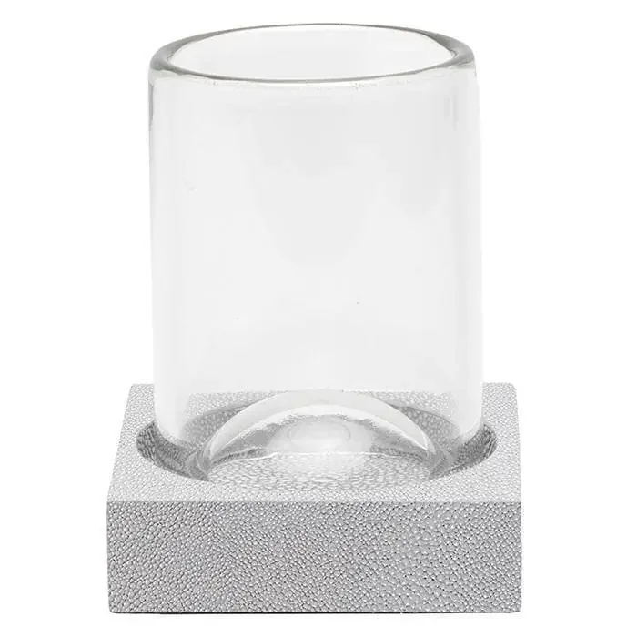 Manchester Faux Shagreen Tumbler Set/2 (Ash Gray)