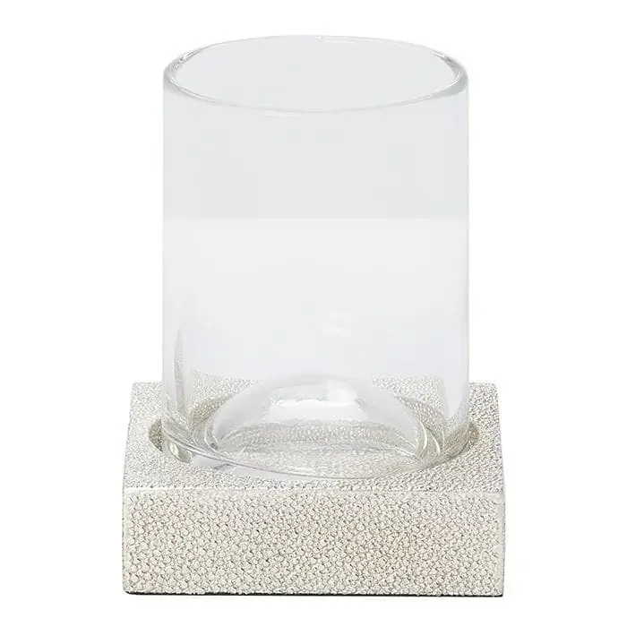 Manchester Faux Shagreen Tumbler Set/2 (Warm Silver)