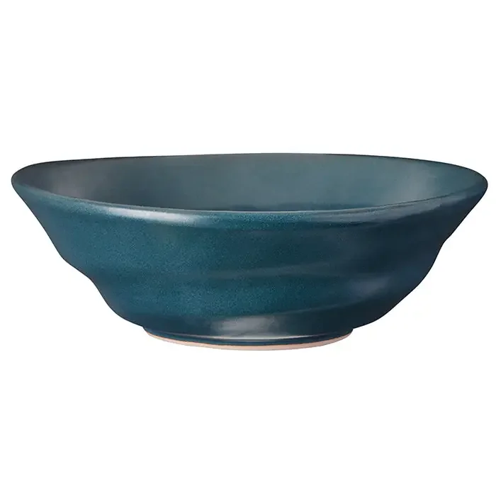 Marcus Midnight Teal Stoneware Pasta/Soup Bowls Set/4