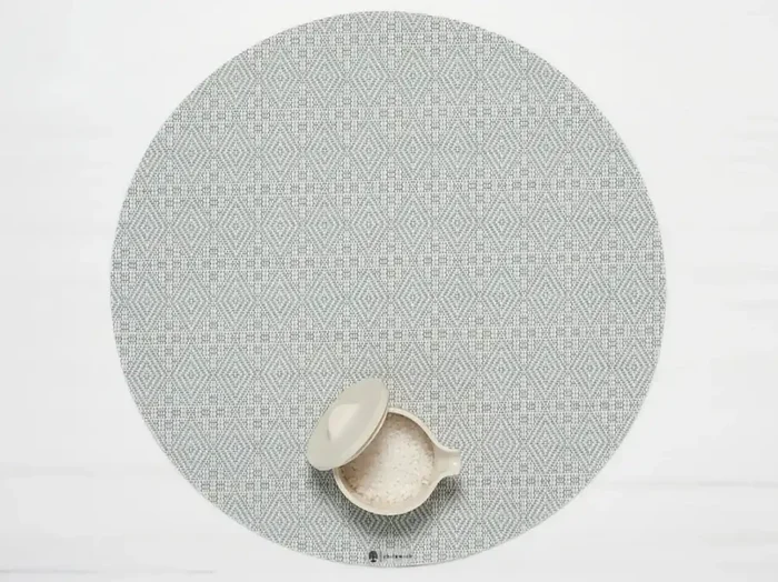 Martha Stewart x Chilewich Boxwood 15″ Round Place Mats Set/4 (Abalone)