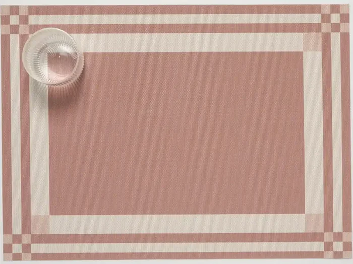 Martha Stewart x Chilewich Handkerchief Rectangle Place Mats Set/4 (Burnt Coral)
