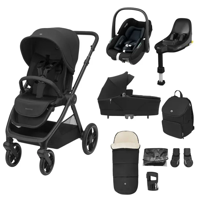 Maxi-Cosi Oxford+ 9 Piece Select S Bundle in Twillic Black