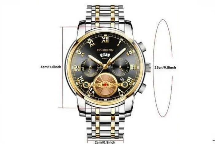 Men’s Quartz Stainless Steel Watch – Classic Water-Resistant IPX7 Timepiece