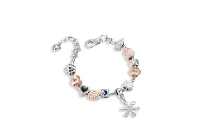Mesmerizing Snowflake Drop & Beads Bracelet