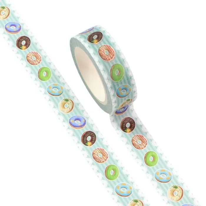 Minty Donuts and Lace Washi Tape Gift Wrapping and Craft Tape