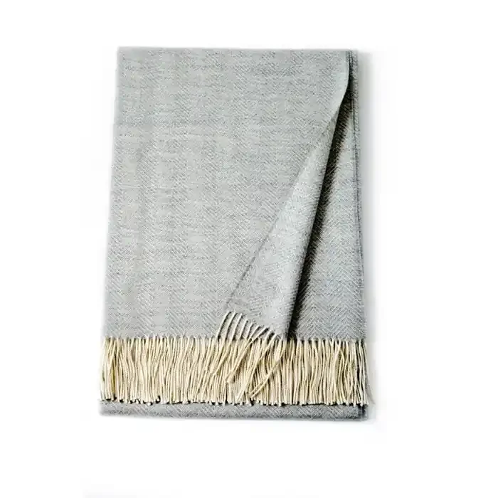 Montreal Baby Alpaca Throw (Pale Gray)