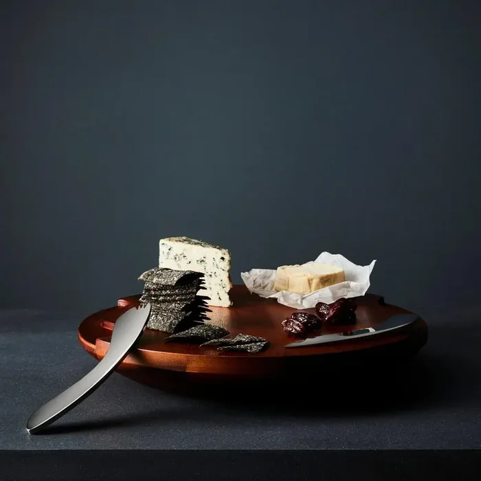 Nambe Cheese Block with Knife & Spreader