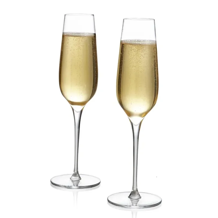 Nambe Vie Champagne Flutes, Set of 2