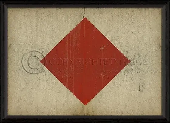 Nautical Flag F Framed Print