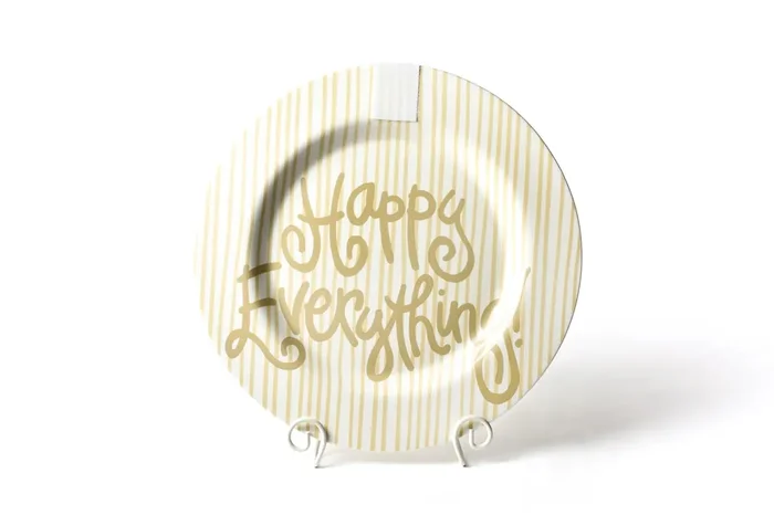 Neutral Skinny Stripe Big Happy Everything! Round Platter – Happy Everything