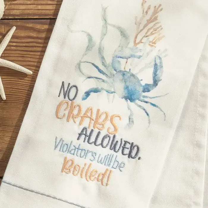 No Crabs Allowed Dishtowel