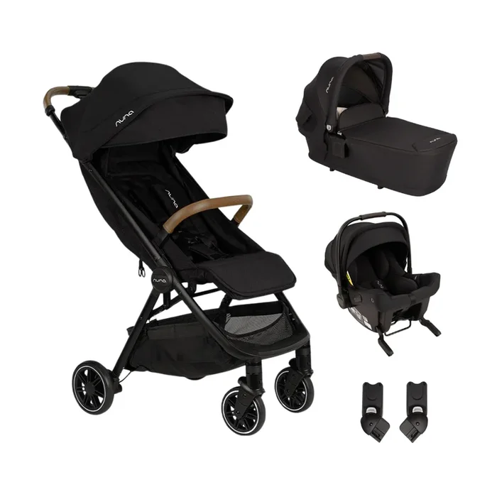 Nuna TRVL Stroller, Carrycot & Pipa URBN Travel System – Caviar