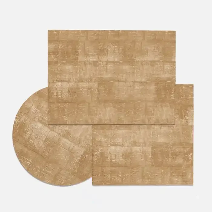 Odessa Antiqued Gold Placemats Set/2