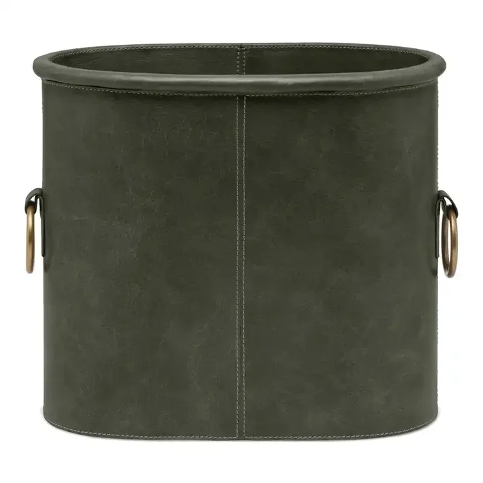 Ogden Full-Grain Leather Magazine Holder (Forest Green)